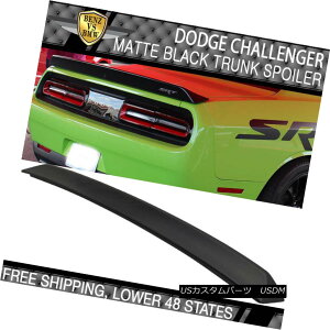 GAp[c Fit 08-17 Dodge Challenger 2Dr Coupe SRT Style Matte Black Trunk Spoiler - ABS tBbg08-17hbW`W[2DrN[ySRTX^C}bgubNgNX|C[ - ABS