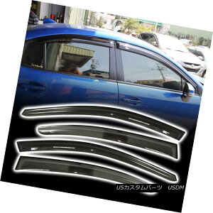 GAp[c SE Look Window Visor Sun Rain Deflector Fit Subaru WRX STI 4th Impreza Sedan SE LookEChoCU[TCftN^[tBbgSubaru WRX STI4CvbTZ_