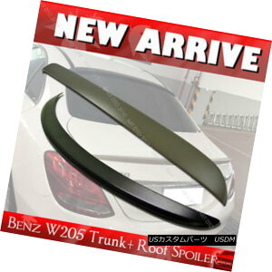 GAp[c Unpainted Mercedes BENZ W205 C-class OE Type Roof Spoiler+A-Type Trunk Spoiler § hZfXxcW205 CNXOE^Cv[tX|C[+ A^CvgNX|C[