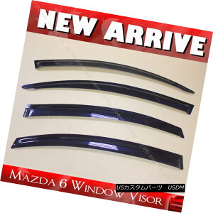 �G�A���p�[�c Mazda 6 Mazda Seden 2009-2013 Window Visor Vent Sun Shade Rain Guard 4pcs �}�c�_6�}�c�_�Z�f��2009-2013�E�B���h�E�o�C�U�[�x���g�T���V�F�C�h���C���K�[�h4�{