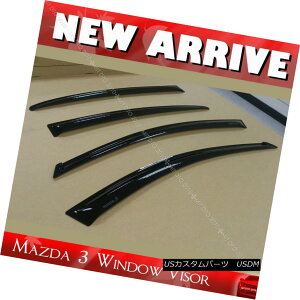 エアロパーツ Mazda 3 2010-2012 4D Window Visor Vent Sun Shade Rain Guard 4pcs マツダ3 2010-2012 4Dウィンドウバイザーベントサンシェイドレインガード4本
