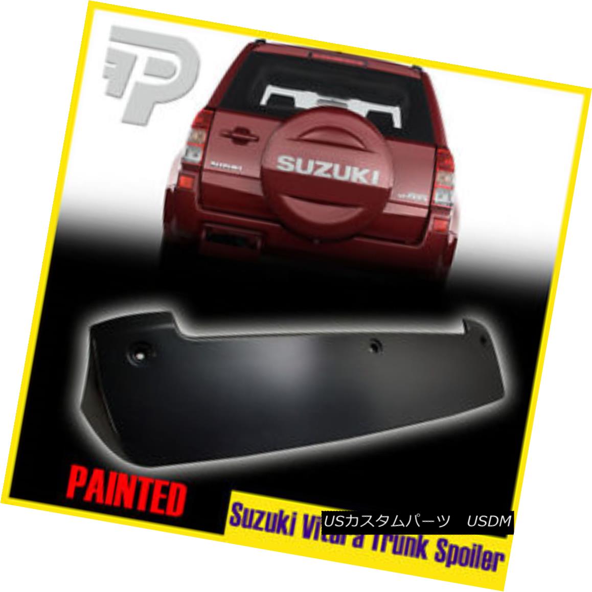 エアロパーツ Painted Suzuki Grand Vitara 3rd SUV Hatchback Rear Boot Lip Spoiler  2014 ペイントされた鈴木グランドヴィターラ第3のSUVハッチバックリアブートリップスポイラー2014：カスタムパーツ WORLD倉庫 -