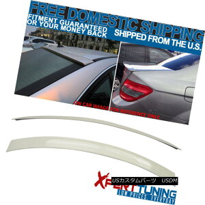 �G�A���p�[�c 08-14 Benz W204 4Dr Sedan AMG Trunk + OE Roof Spoiler Painted # 650 Cirrus White 08-14�x���cW204 4Dr�Z�_��AMG�g�����N+ OE���[�t�X�|�C���[��650 Cirrus White �y���s�A���i�z