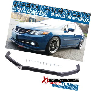 �G�A���p�[�c Fits 13-15 Honda Civic CS Style Front Bumper Lip Unpainted - PU (Poly Urethane) �t�B�b�g13~15�z���_�V�r�b�NCS�X�^�C���t�����g�o���p�[���b�v���h�� - PU�i�|���E���^���j