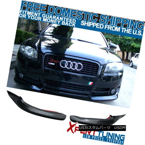 �G�A���p�[�c Fit 05 06 07-08 Audi A4 B7 Urethane Front Bumper Lip Spoiler 2Pcs PU Splitters Fit 05 06 07-08 Audi A4 B7�E���^���t�����g�o���p�[���b�v�X�|�C���[2��PU�X�v���b�^�[ �y���s�A���i�z