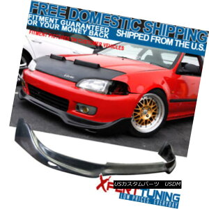 GAp[c Fits 92-95 Honda Civic JDM JUN Style Front Bumper Lip Unpainted - Urethane tBbg92-95z_VrbNJDM JUNX^Ctgop[bvh - E^
