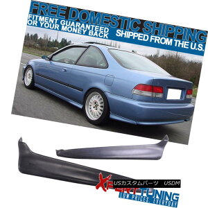 GAp[c Fits 99-00 Honda Civic Rear Bumper Lip Splitters Unpainted 2PC - PU Urethane tBbg99-00z_VrbNAop[bvXvb^[h2PC - PUE^