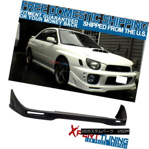 �G�A���p�[�c Fit For 02-03 Subaru Impreza WRX STI Front Bumper Lip Unpainted - Poly Urethane �t�B�b�g�t�B�b�g02-03�X�o���C���v���b�TWRX STI�t�����g�o���p�[���b�v���h�� - �|���E���^��