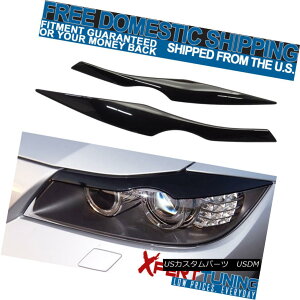 GAp[c Fit For 2006-2011 BMW 3 Series E90 Jet Black Headlight Eyebrow Eyelid Cover BMW 3V[YE90WFbgubNwbhCgт܂ԂJo[