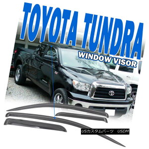 �G�A���p�[�c Fits 07-13 Toyota Tundra Double Cab Window Visors 4Pc 07-13 Toyota Tundra�_�u���L���u�E�C���h�o�C�U�[4���� �y���s�A���i�z