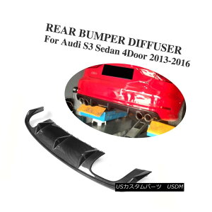 GAp[c Carbon Fiber Rear Spoiler Diffuser Lip Fit for Audi S3 Sedan 4Door Bumper 13-16 AEfBS3Z_4Doorop[13-16pJ[{t@Co[AX|C[fBt[U[bvtBbg