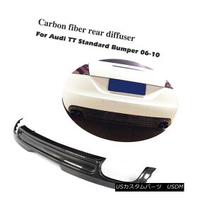 GAp[c Carbon Fiber Rear Bumper Diffuser Lip Quad Tips Fit for Audi TT 8J MK2 06-10 J[{t@Co[Aop[fBt[U[bvNbh̃qgTT 8J MK2 06-10
