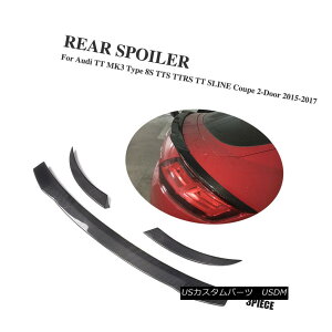 GAp[c 3PCS Carbon Fiber Rear Boot Spoiler Wing Fit for Audi TT TTS TTRS 2-Door 15-17 Audi TT TTS TTRS 2-Doorp3PCSJ[{t@Co[Au[cEX|C[EECO15-17
