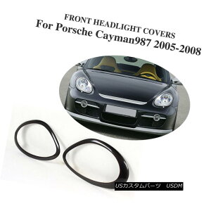 GAp[c 2PCS Carbon Fiber Headlight Covers Eyelids Fit For Porsche 987 Cayman 05-08 2PCSJ[{t@Co[wbhCǵA܂Ԃ|VF987PC}05-08ɓK܂