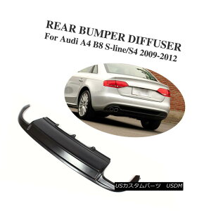 GAp[c Rear Diffuser Spoiler Lip Fit for Audi A4 B8 S-Line Sline Matte Black 2009-2012 AfBt[U[X|C[bvtBbgfor Audi A4 B8 SCC}bgubN2009-2012