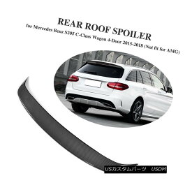 エアロパーツ Carbon Fiber Roof Tail Trunk Wing Spoiler Fit For Benz C-Class Wagon 4-D 15-18 ベンツCクラスワゴン4-D 15-18の炭素繊維屋根テールトランクウィングスポイラーフィット