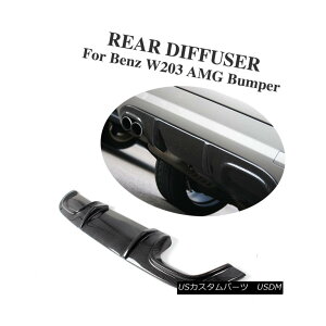 GAp[c Carbon Fiber Rear Diffuser Single Dual for Mercedes W203 C55 C32 AMG Bumper J[{t@Co[AfBt[U[VOfAZfXW203 C55pC32 AMGop[