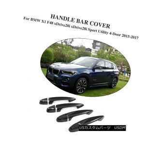 �G�A���p�[�c 8PCS Carbon Fiber Door Outer Handle Bar Cover Trims Fit for BMW X1 F48 2015-2017 BMW X1 F48 2015-2017�p8PCS�J�[�{���t�@�C�o�[�h�A�A�E�^�[�n���h���o�[�J�o�[�g���� �y���s�A���i�z