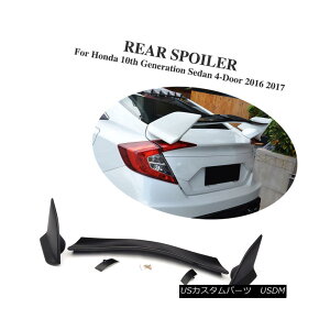 GAp[c ABS Rear Bumper Lip Spoiler Wing Fit for Honda Civic 10th Sedan 4-Door 16-17 z_VrbN10thZ_4hA16-17pABS㕔op[bvX|C[ECOtBbg