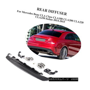 GAp[c Rear Diffuser With Exhaust PP Fit For Benz CLA Class CLA200 220 250 180 14-15 㕔fBt[U[ixcp̔rCPPtBbgjCLANX220 250 180 14-15