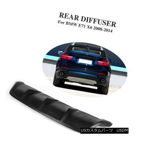 GAp[c Matt Black FRP Dual exhaust Rear Diffuser Bumper Lip Fit For BMW E71 X6 08-14 }bgubNFRPfArCAfBt[U[op[bvtBbgfor BMW E71 X6 08-14