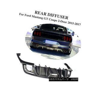 �G�A���p�[�c 1PC Carbon Fiber Rear Bumper Diffuser Lip Spoiler Fit For Ford Mustang 2D 15-17 1PC�J�[�{���t�@�C�o�[���A�o���p�[�f�B�t���[�U�[���b�v�X�|�C���[�t�B�b�g�t�H�[�h�}�X�^���O2D 15-17 �y���s�A��