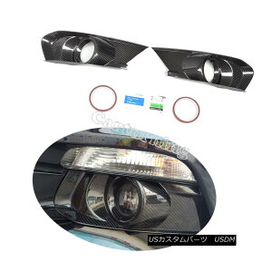 �G�A���p�[�c Carbon Fiber Front Fog Lamp Covers Bumper Covers Fit for Ford Mustang 2015 �J�[�{���t�@�C�o�[�t�����g�t�H�O�����v�J�o�[�t�H���}�X�^���O2015�Ƀt�B�b�g����o���p�[�J�o�[ �y���s�A���i�z