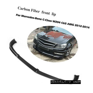 �G�A���p�[�c Carbon Fiber Car Front Bumper Lip Chin Fit For Mercedes Benz W204 C63 AMG 12-14 �����Z�f�X�x���cW204 C63 AMG 12-14�p�J�[�{���t�@�C�o�[�J�[�t�����g�o���p�[���b�v�`���t�B�b�g