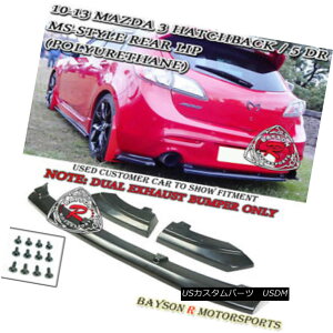 GAp[c MS-Style Rear Lip (Dual Exhaust) Fits 10-13 Mazda 3 5dr MS-StyleAbvifAGL][Xgj10-13 Mazda 3 5dr