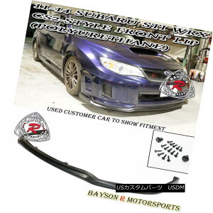 GAp[c CS Type-2 Style Front Lip (Urethane) Fits 11-14 Impreza WRX STi CS^Cv2X^CtgbviE^j11-14CvbTWRX STiɓK