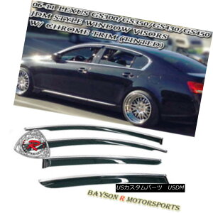 GAp[c Side Window Rain Guard Visors (Tinted) Fits 06-11 GS300 GS350 GS430 GS450h GS460 TChEChCK[hoCU[iFj06-11 GS300 GS350 GS430 GS450h GS460