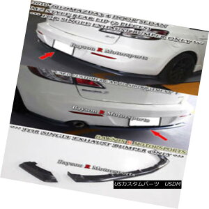 GAp[c MS-Style Rear Lip (Single Exhaust) Fits 10-12 Mazda 3 4dr MS-StyleAbviVOGL][Xgj10-12}c_3 4dr
