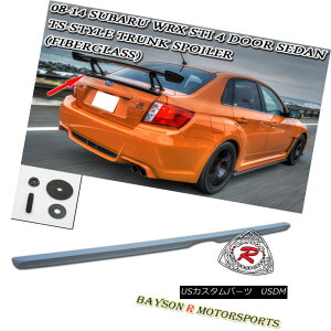 GAp[c TS-Style Rear Trunk Lip Spoiler (FRP) Fits 08-14 Impreza WRX STi 4dr TS-StyleAgNbvX|C[iFRPj08-14CvbTWRX STi 4dr