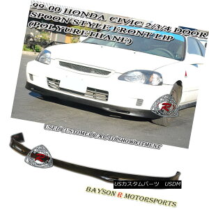 GAp[c Spn-Style Front Lip (Urethane) Fits 99-00 Honda Civic 4dr SpnX^CtgbviE^j99-00 Honda Civic 4drɓK