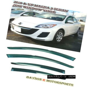 GAp[c Window Rain Guard Visors (Tinted) Fits 10-13 Mazda 3 4dr EBhECK[hoCU[iFtj10-13 Mazda 3 4dr