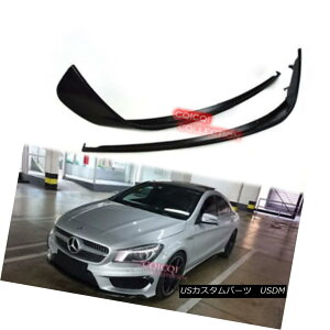 GAp[c glossy black BENZ 13~16 W117 CLA-class sport Sedan front splitter 2pcs flaps  ̂鍕BENZ 13?16 W117 CLANX̃X|[cZ_tgXvb^2tbvH