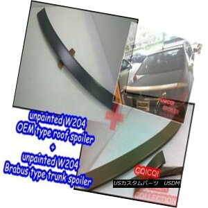 �G�A���p�[�c Unpainted COMBO M-BENZ W204 C Sedan Brabus type trunk + OEM type roof spoiler�� �h������Ă��Ȃ�COMBO M-BENZ W204 C�Z�_���u���o�X�^�C�v�̃g�����N+ OEM�^�C�v�̃��[�t�X�|�C���[�H �y���s�A���i�z