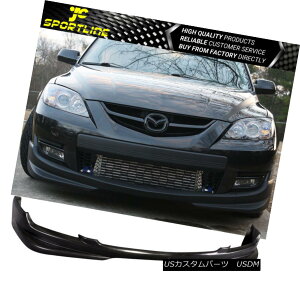GAp[c Fits 07 08 09 Mazda 3 4Dr Sedan Front Bumper Lip Spoiler Bodykit Black PU tBbg07 08 09}c_3 4DrZ_tgop[bvX|C[{fBLbgubNPU