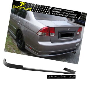 GAp[c Fits 01 02 03 Honda Civic Sedan 4DR PP Black Rear Bumper Lip Bodykit T-R Style tBbg01 02 03z_VrbNZ_4DR PPubNAop[bv{fBLbgT-RX^C
