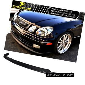 GAp[c Fits 98-05 Lexus GS300 GS400 Black PU Aero VIP Front Bumper Lip Spoiler Bodykit tBbg98-05NTXGS300 GS400ubNPUGAVIPtgop[bvX|C[{fBLbg