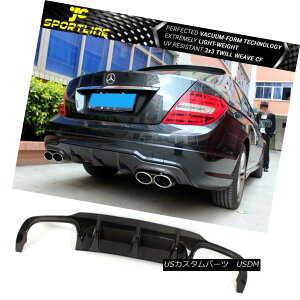 GAp[c Fits 12-14 Benz C Class W204 C63 Coupe Sedan JC Style Carbon Fiber Rear Diffuser tBbg12-14xcCNXW204 C63N[yZ_JCX^CYf@ۃAfBt[U[