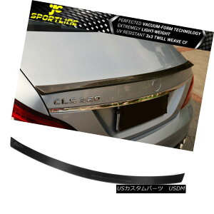 エアロパーツ Fits 11-16 Mercedes-Benz CLS-Class W218 Rear Lip Spoiler Bumper Carbon Fiber フィット11-16メルセデスベンツCLSクラスW218リアリップスポイラーバンパーカーボンファイバー