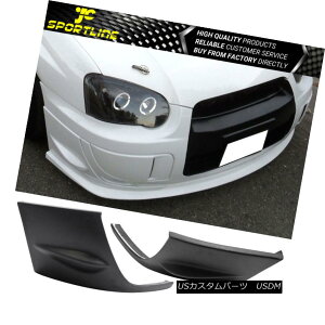 GAp[c Fits 04-05 Subaru Impreza WRX 2pcs Polyurethane Front Bumper Lip Cap Bodykit tBbg04-05XoCvbTWRX 2pcs|E^tgop[bvLbv{fBLbg