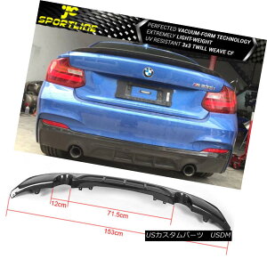 GAp[c Fits 14-18 BMW 2 Series F22 F23 M Sport P Style Rear Diffuser Carbon Fiber CF tBbg14-18 BMW 2V[YF22 F23 MX|[cPX^C㕔fBt[U[Yf@CF
