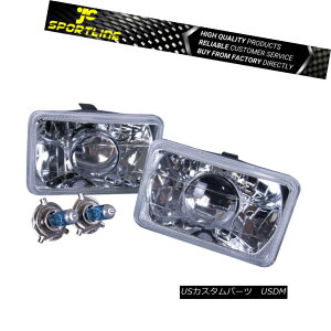 GAp[c 2pcs 4X6 Universal Fits Sealed Beam Crystal Projector Headlights Lamps H4 Bulbs 2pcs 4X6jo[T͖r[NX^vWFN^[wbhCgvH4ouɓK