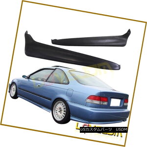 GAp[c Fit Honda Civic 99-00 2Dr4Dr 2pcs Black PU Rear Bumper Lip Spoiler Valance Spats tBbgz_VrbN99-00 2Dr4Dr 2ubNPUAop[bvX|C[oXXpbc