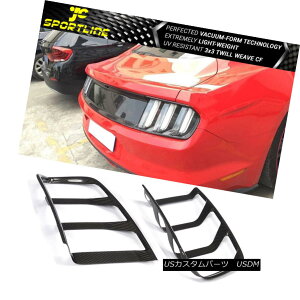 GAp[c Fits 15-17 Ford Mustang Tail Light Lamp Cover Overlay Trim Carbon Fiber tBbg15-17tH[h}X^Oe[CgvJo[I[o[CgYf@