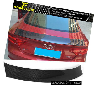 エアロパーツ Fits 12-18 Audi A7 S7 RS7 JC Style Carbon Fiber Trunk Spoiler Wing フィット12-18アウディA7 S7 RS7 JCスタイルカーボンファイバートランクスポイラーウィング