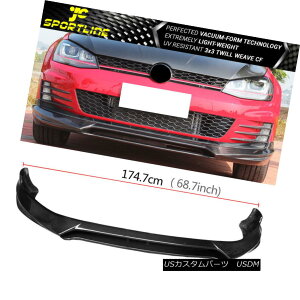 GAp[c Fits 14-16 Volkswagen Golf VII MK7 GTI Front Bumper Lip - Carbon Fiber tBbg14-16tHNX[QStVII MK7 GTItgop[bv - J[{t@Co[