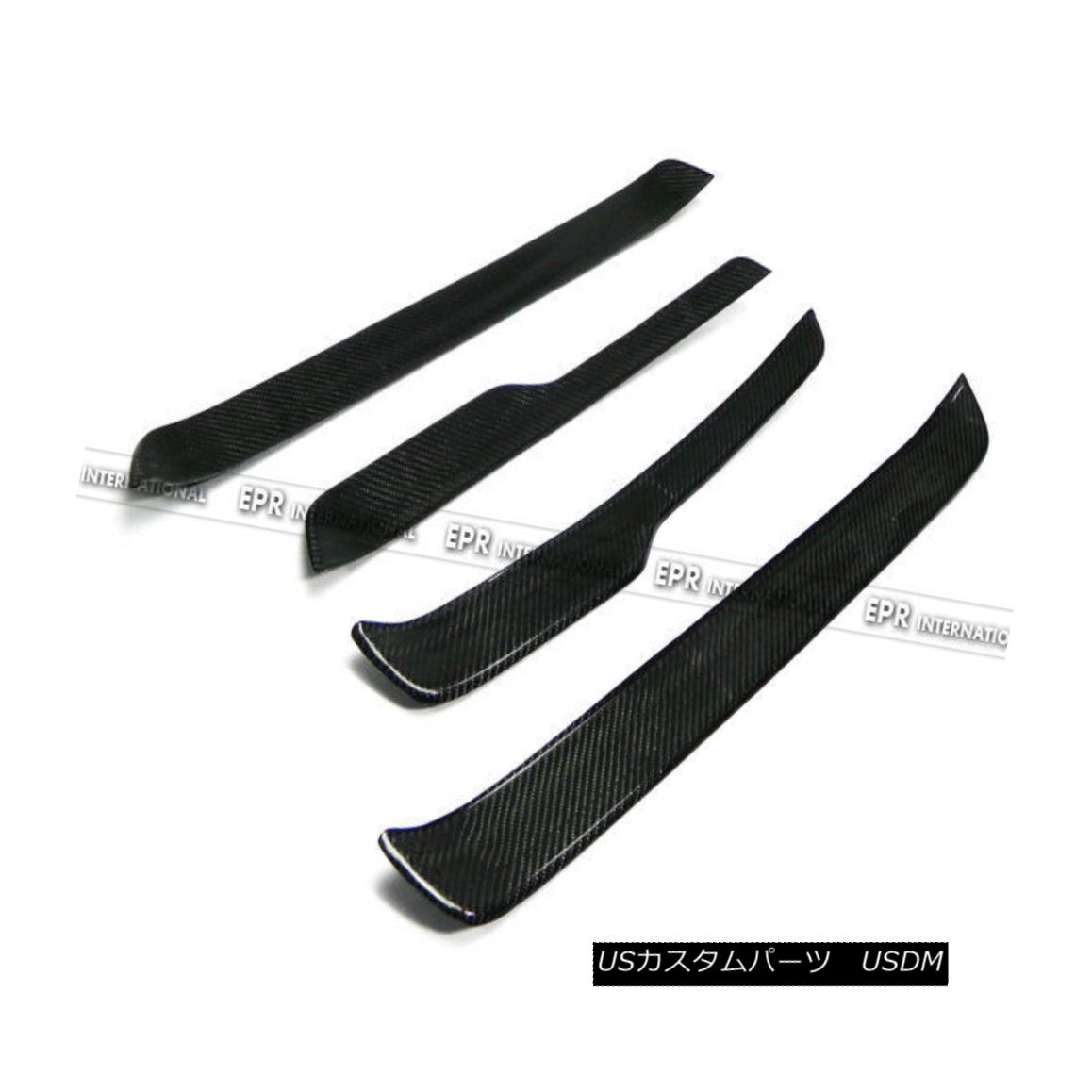 4 pcs Door Sill Cover Carbon Fiber Plate Panel Step Protector fit for TOYOTA